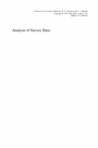 خرید و دانلود نسخه کامل کتاب Analysis of Survey Data