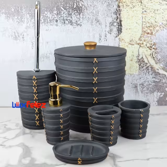 ست سرویس بهداشتی رزین زرین کد 1731 شش پارچه