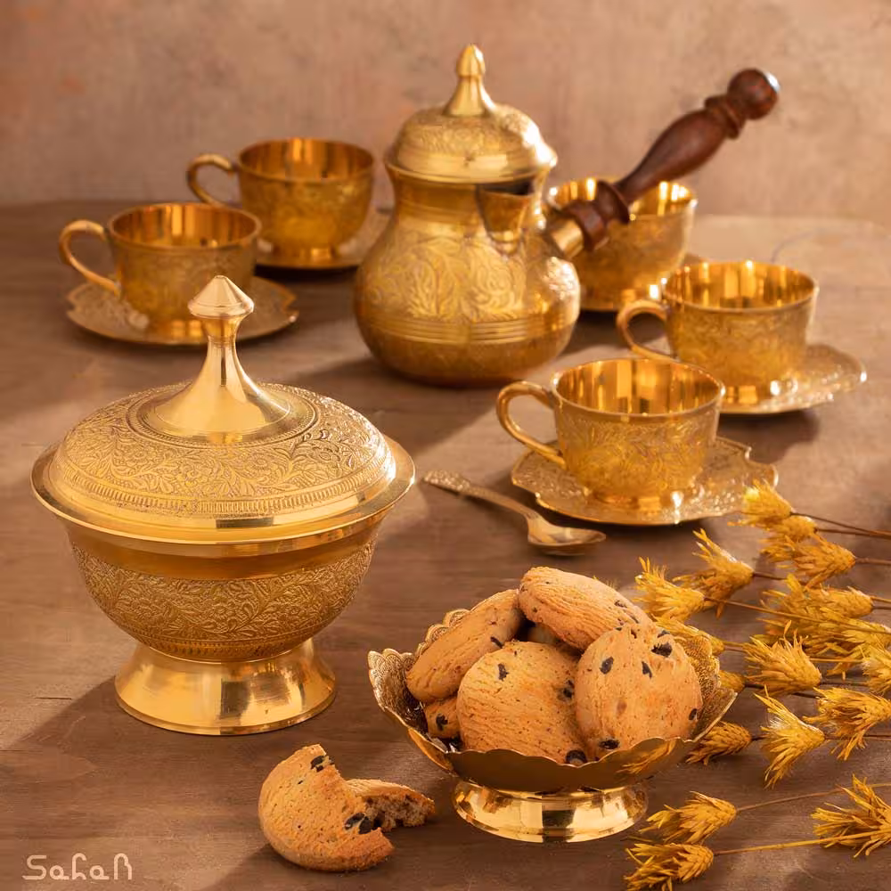 ست پذیرایی برنجی طلایی کد 281