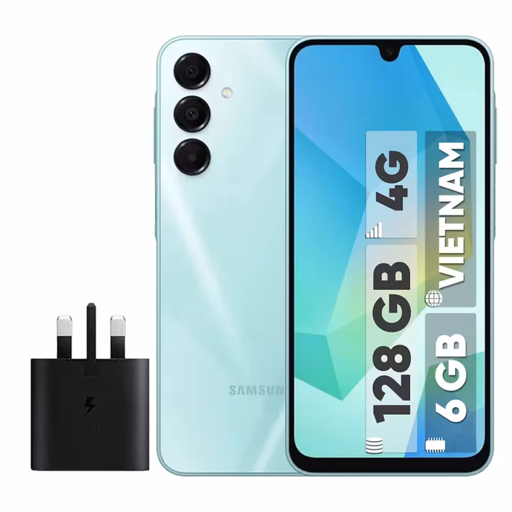 گوشی موبایل سامسونگ مدل Galaxy A16 4G دو سیم کارت ظرفیت 128 گیگابایت و رم 6 گیگابایت - ویتنام - به همراه شارژر 25 وات سامسونگ - کالاوما