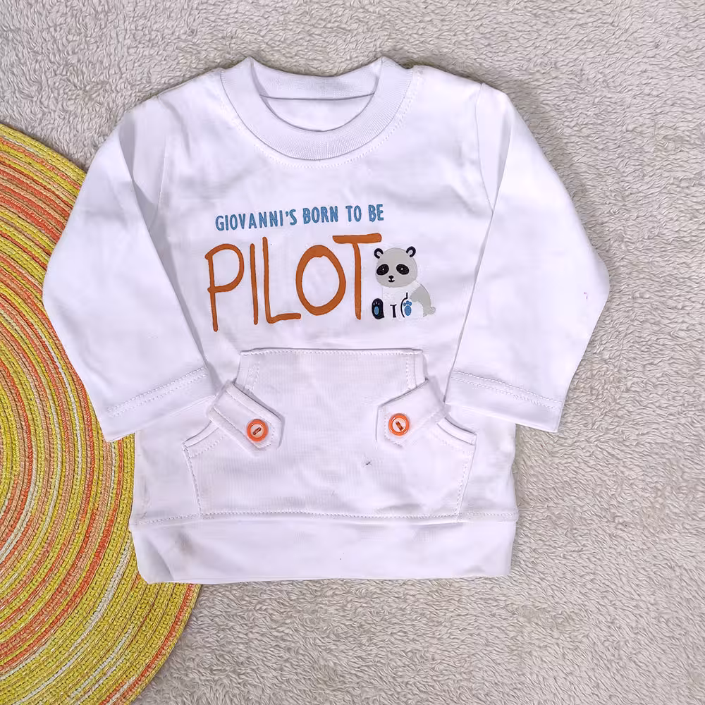 بلوز آستین بلند پنبه چاپی pilot