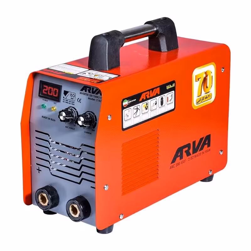 دستگاه جوش آروا 200 آمپر اینورتر جوشکاری 200 آمپر TURBO E مدل 2182 اروا با گارانتی شرکت آروا