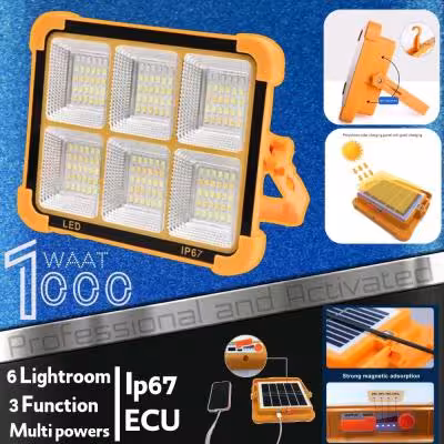 پروژکتور شارژی و خورشیدی 1000 وات