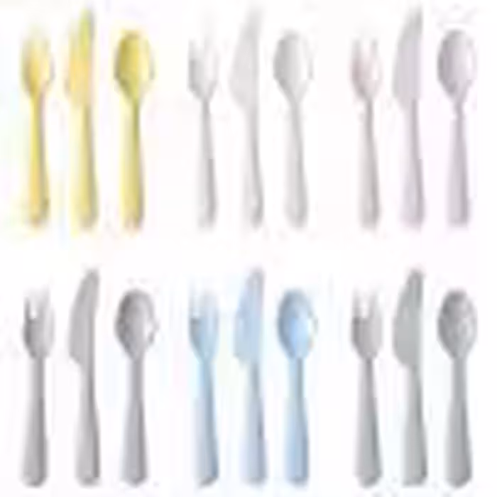 سرویس قاشق چنگال 18 عددی رنگی مدل  IKEA KALAS 704.613.85