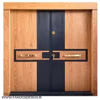 درب ضد سرقت مدرن روکش راش دولنگه ترکیبی کد 1207