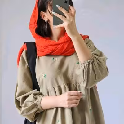 پیراهن روزمره زنانه پنبهای مدل کفتان