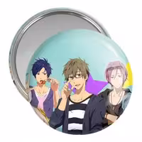 آینه جیبی خندالو مدل رین و ماکوتو و ری انیمه فری تیل Fairy Tail کد 15618