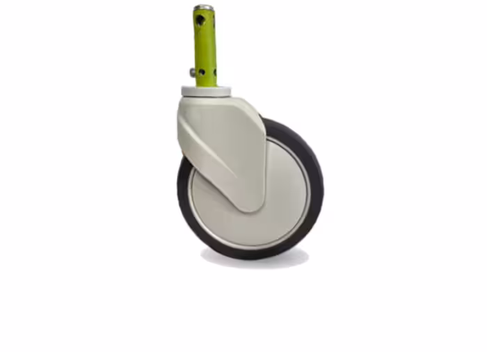 چرخ بیمارستانی ترمز مرکز گردان دو حالته قطر 200 میلی متر