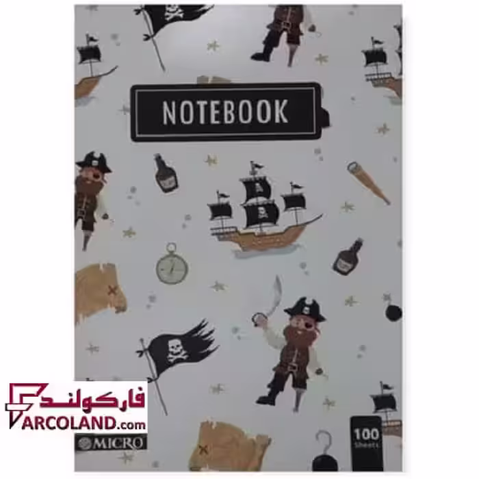 دفتر خط دار مشق ته دوخت 100 برگ مدل پسرانه (طرح متنوع)