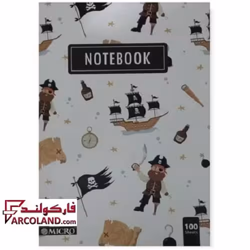 دفتر خط دار مشق ته دوخت 100 برگ مدل پسرانه (طرح متنوع)