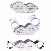 ذره بین استیل دو چشمی 10x/20x