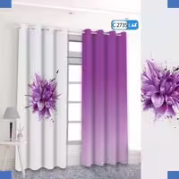 پرده تصویری طرح گل بزرگ برند پرنا