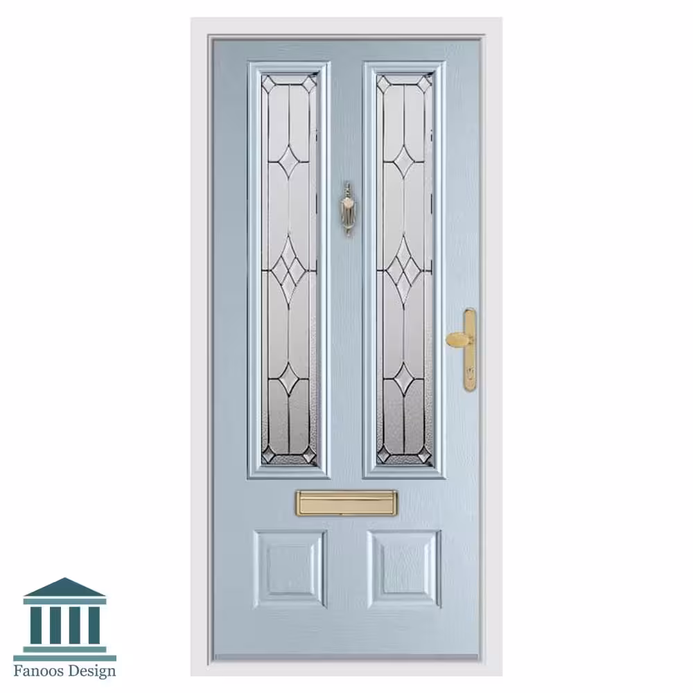 درب ورودی با شیشه دو جداره کد 1563