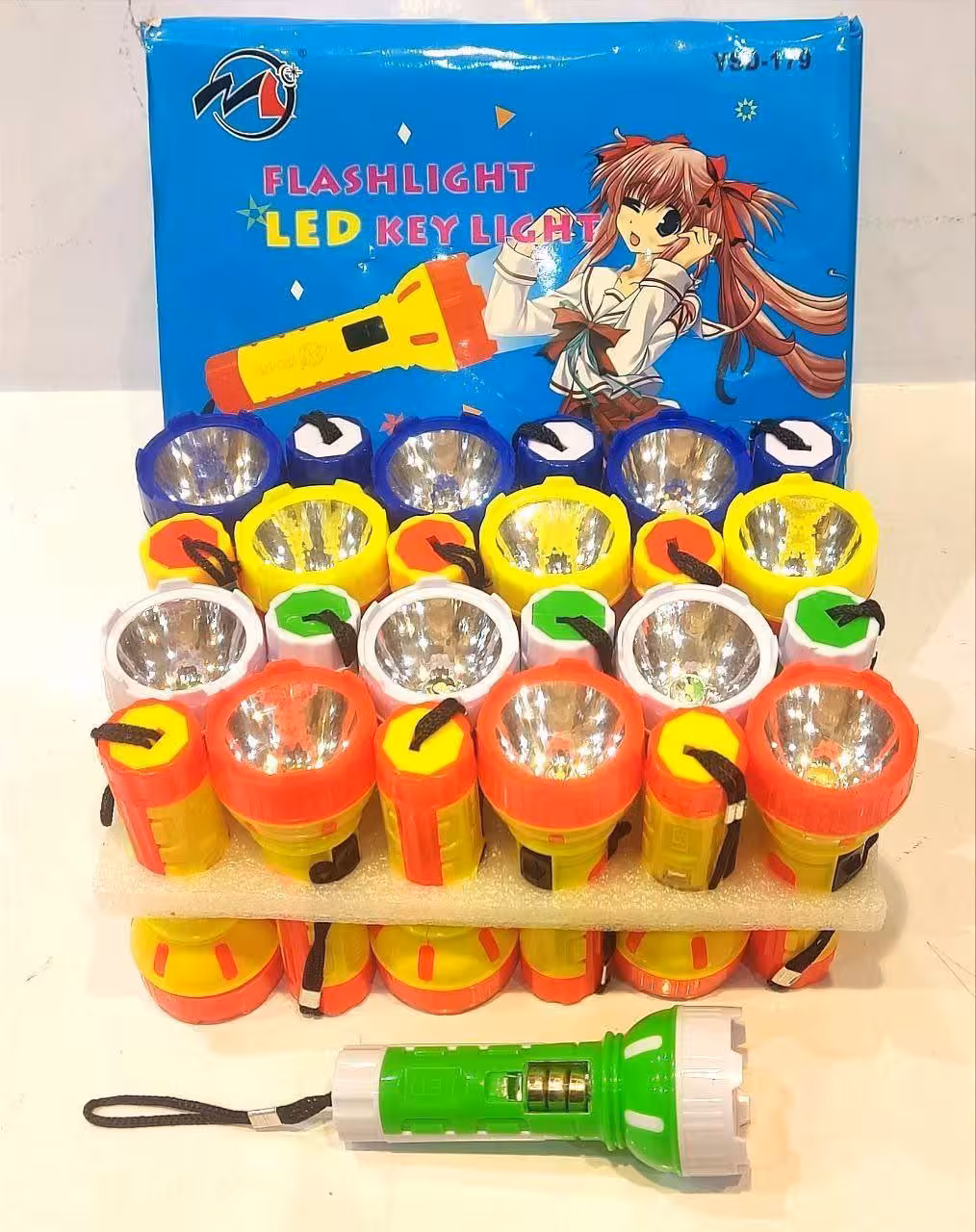 چراغ قوه دو رنگ بند دار