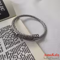 بنگل اسپرت استیل 316 مدل طنابی  کد DSB18603W