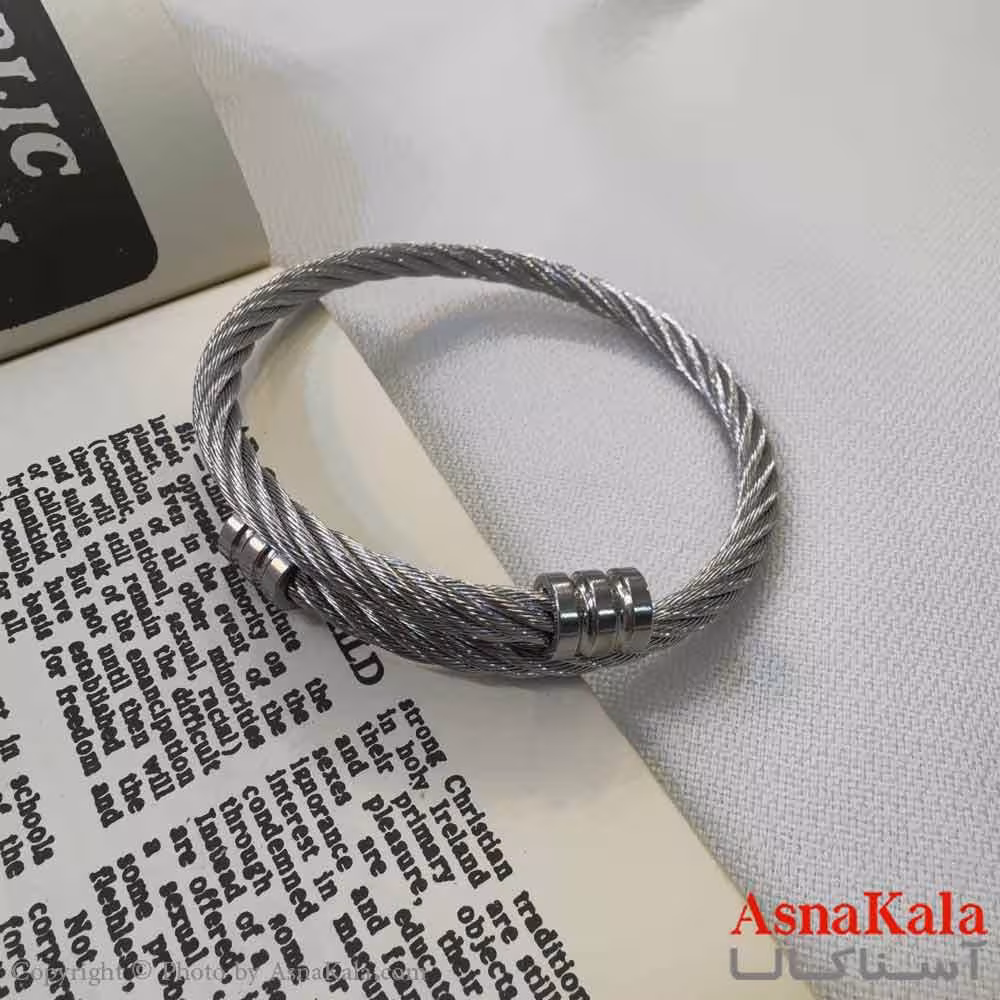 بنگل اسپرت استیل 316 مدل طنابی  کد DSB18603W