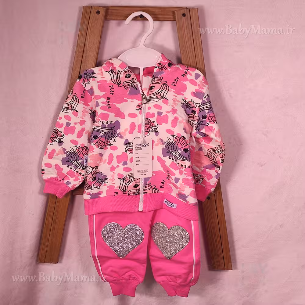 ست دو تیکه سویشرت و شلوار چاپی یونیکورن