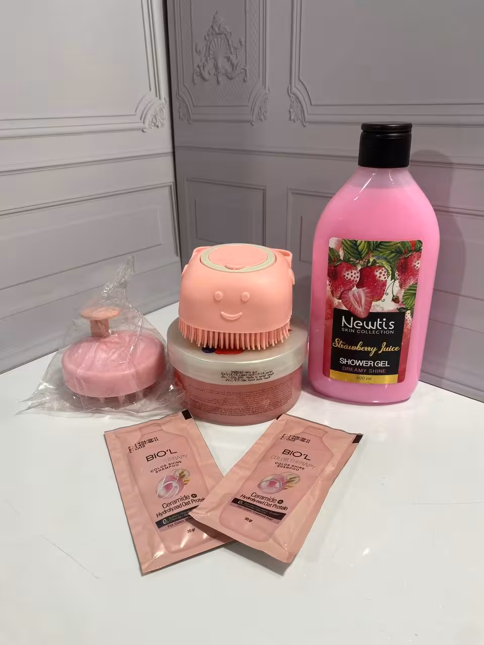 پک روتین حمام صورتی