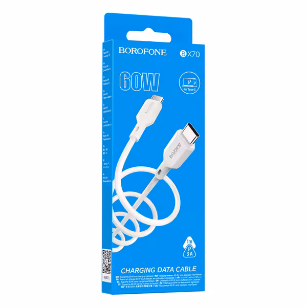 کابل دو سر تایپ سی بروفون مدل BX70  60W طول 1 متر