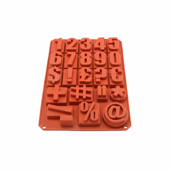قالب شکلات اعداد طرح ماشین حساب سیلیکونی