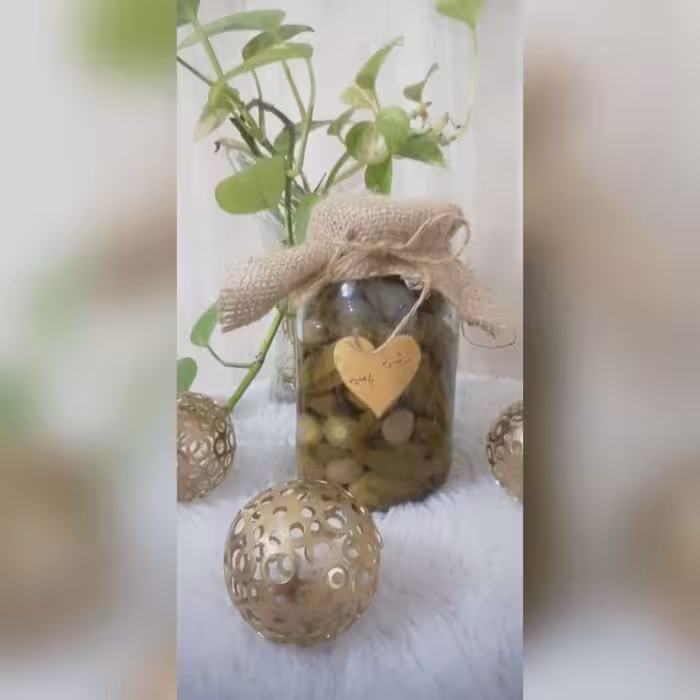 ترشی بامیه 550گرمی خانگی خالص و بدون افزودنی