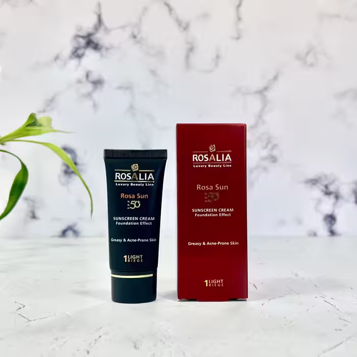 کرم ضد آفتاب رنگی رزالیا با SPF50 پوست چرب و جوش دار 40 میلی لیتر