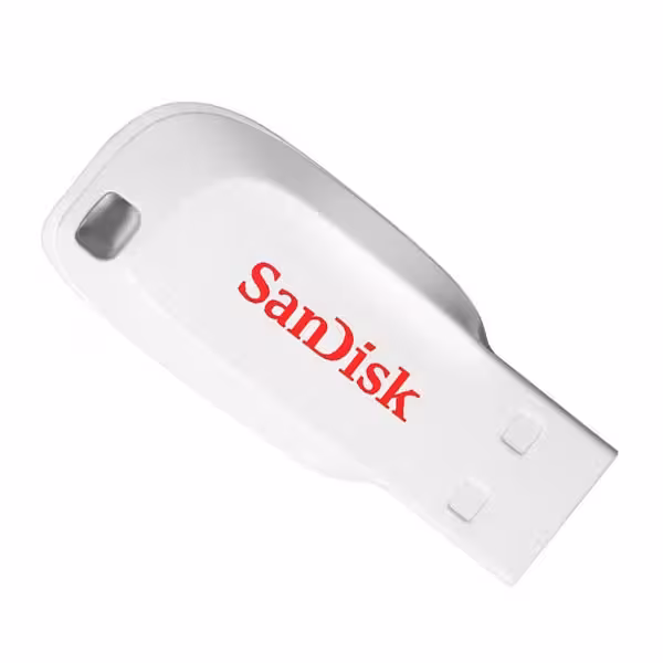 فلش مموری سن دیسک SDCZ50 Cruzer Blade CZ50 white ظرفیت 16 گیگابایت