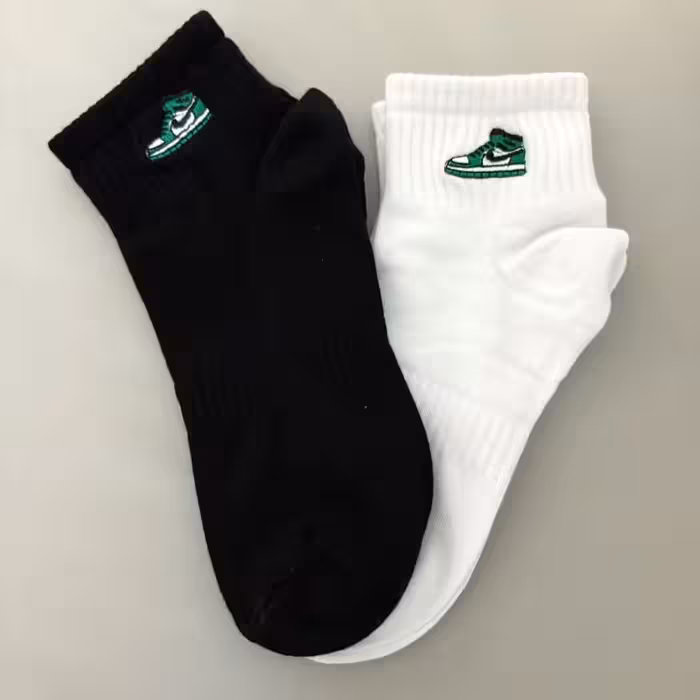 جوراب مچی دومینو جردن ایر گلدوزی سبز