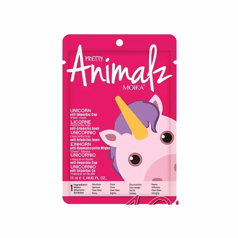 ماسک ورقه ای صورت اسب تک شاخ (یونیکورن) مدل انیمالز