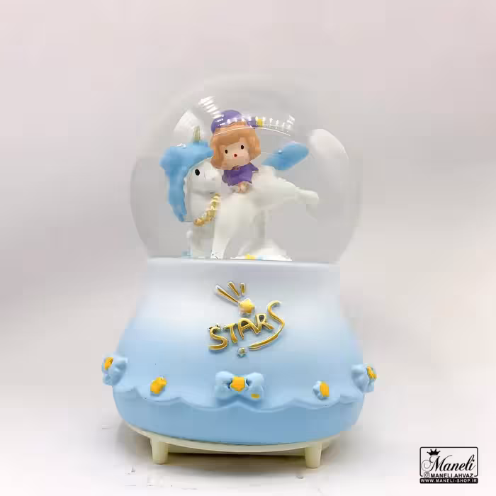 گوی موزیکال پمپی دختر و اسب تک شاخ | سایز بزرگ   ویدیو 14030673