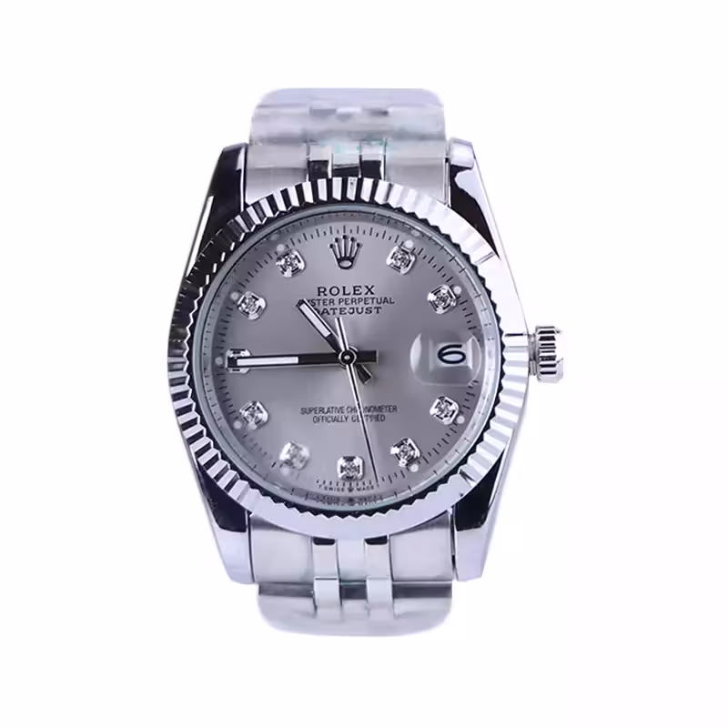 ساعت مچی رولکس مردانه فلزی دیت جاست صفحه نقره ای 4043/55