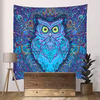 پوستر پارچه ای فیانی طرح بکدراپ OWL کد F19