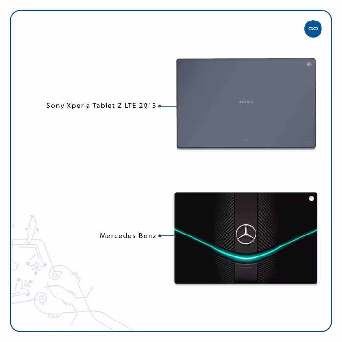 برچسب پوششی ماهوت مدل Mercedes-Benz مناسب برای تبلت سونی Xperia Tablet Z LTE 2013