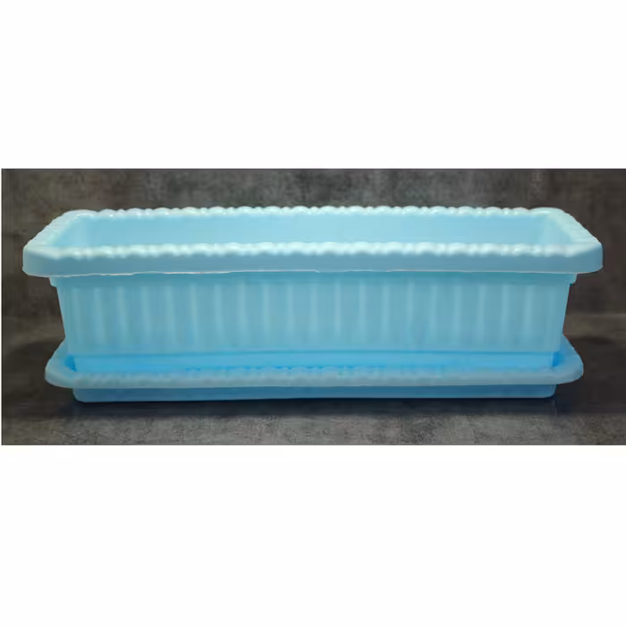 گلدان مدل پلاستیکی مستطیلی کد Go36-4 مجموعه 4 عددی