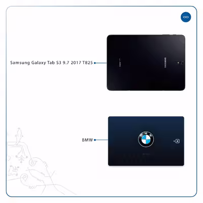 برچسب پوششی ماهوت مدل BMW مناسب برای تبلت سامسونگ Galaxy Tab S3 9.7 2017 T825