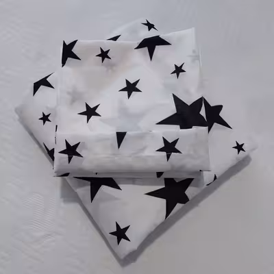 سرویس ملحفه مدل کشدوز niki03.25 طرح ستاره کد 90 یک نفره دو تکه