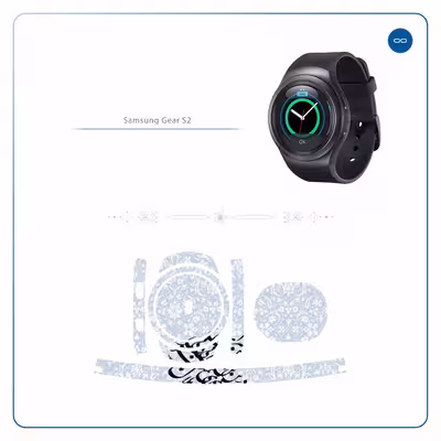 برچسب ماهوت طرح Nastaliq_4 مناسب برای ساعت هوشمند سامسونگ Galaxy Gear S2