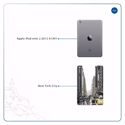 برچسب پوششی ماهوت مدل New York City مناسب برای تبلت اپل iPad mini 2 2013 A1491