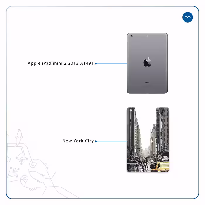برچسب پوششی ماهوت مدل New York City مناسب برای تبلت اپل iPad mini 2 2013 A1491