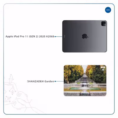 برچسب پوششی ماهوت مدل SHAHZADEH-Garden مناسب برای تبلت اپل iPad Pro 11 (GEN 2) 2020 A2068