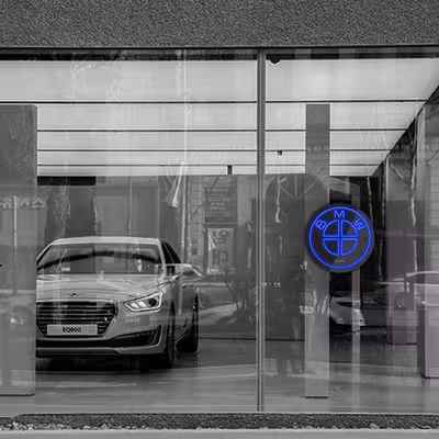 چراغ دیواری نئون دیزاین طرح Bmw-BL_BL