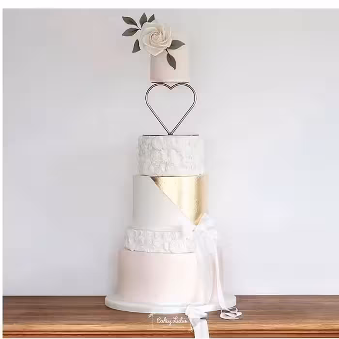 استراکچر تزیین کیک به گز مدل قلب