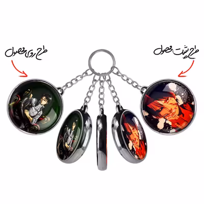 جاکلیدی خندالو طرح لیوای آکرمن و ارن یگر انیمه اتک آن تایتان مدل دوطرفه کد 1105111049