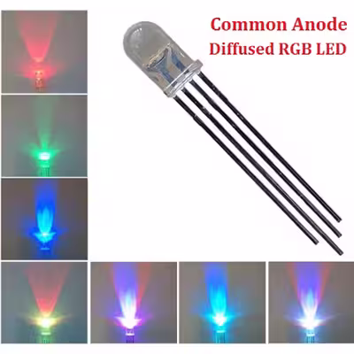 دیود ال ای دی 4 پین مدل RGB بسته 10 عددی