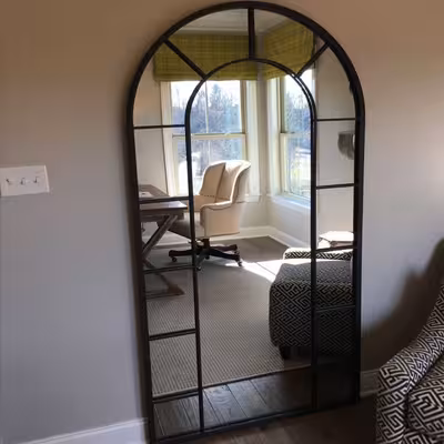 آینه مدل قدی چوبی طرح تاج کد w-180-70