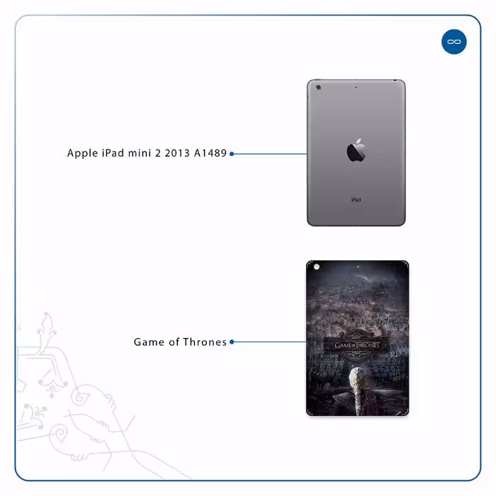 برچسب پوششی ماهوت مدل Game of Thrones مناسب برای تبلت اپل iPad mini 2 2013 A1489