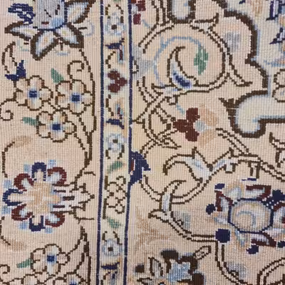 فرش دستبافت یک و نیم متری مدل نایین کد 1205 یک جفت