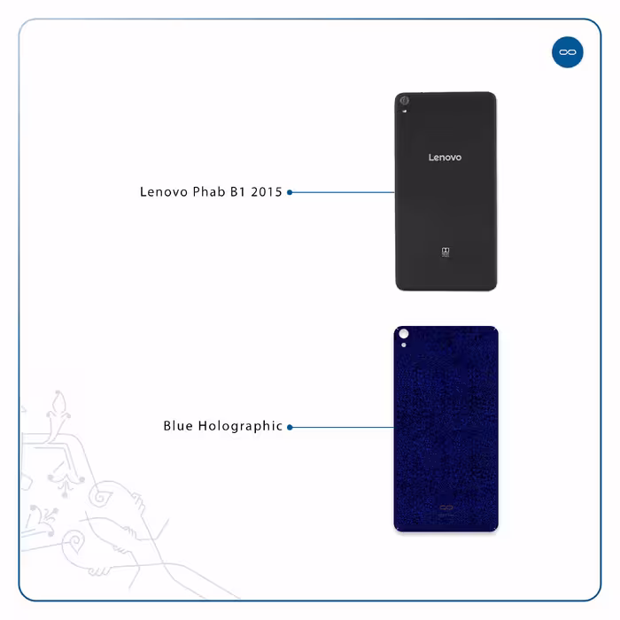 برچسب پوششی ماهوت مدل Blue-Holographic مناسب برای تبلت لنوو Phab B1 2015
