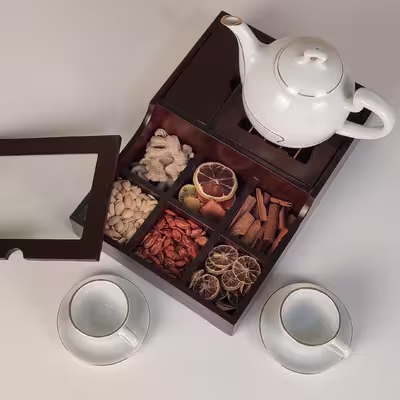 جعبه چای کیسه ای و دمنوش مدل وارمر پله کد 2001