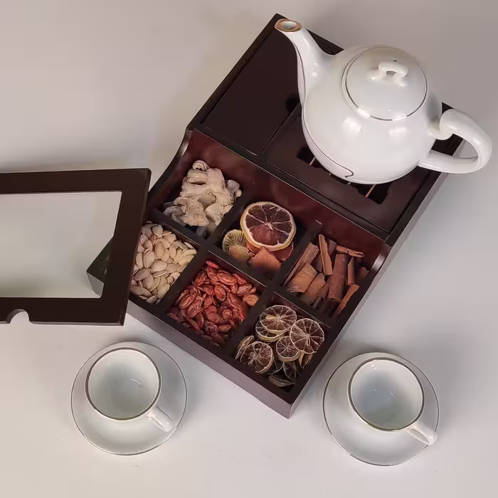 جعبه چای کیسه ای و دمنوش مدل وارمر پله کد 2001